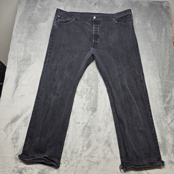 Levi's Other - Levis 501 Original Fit Straight Leg Button Fly Jeans Mens 48x34
Faded Black Wash